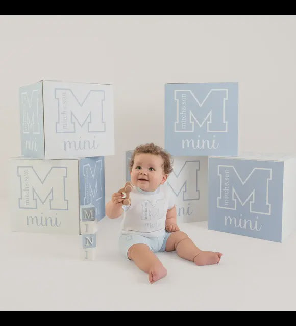 Mitch & Son Nico shirt met short licht blauw