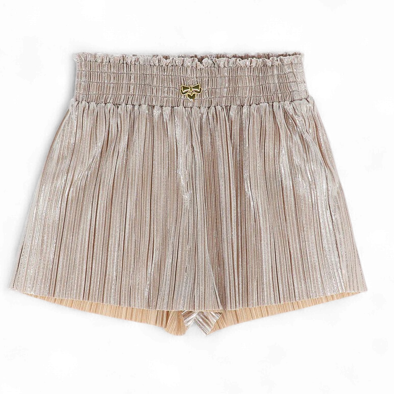Angel's face Fortuna Metallic Pleated Shorts Champagne