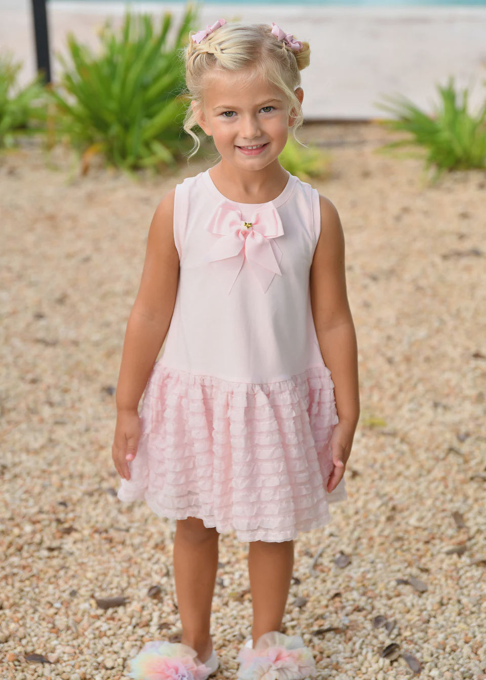 Angel's face Penelope Tee Dress With Frilly Skirt Pale Pink