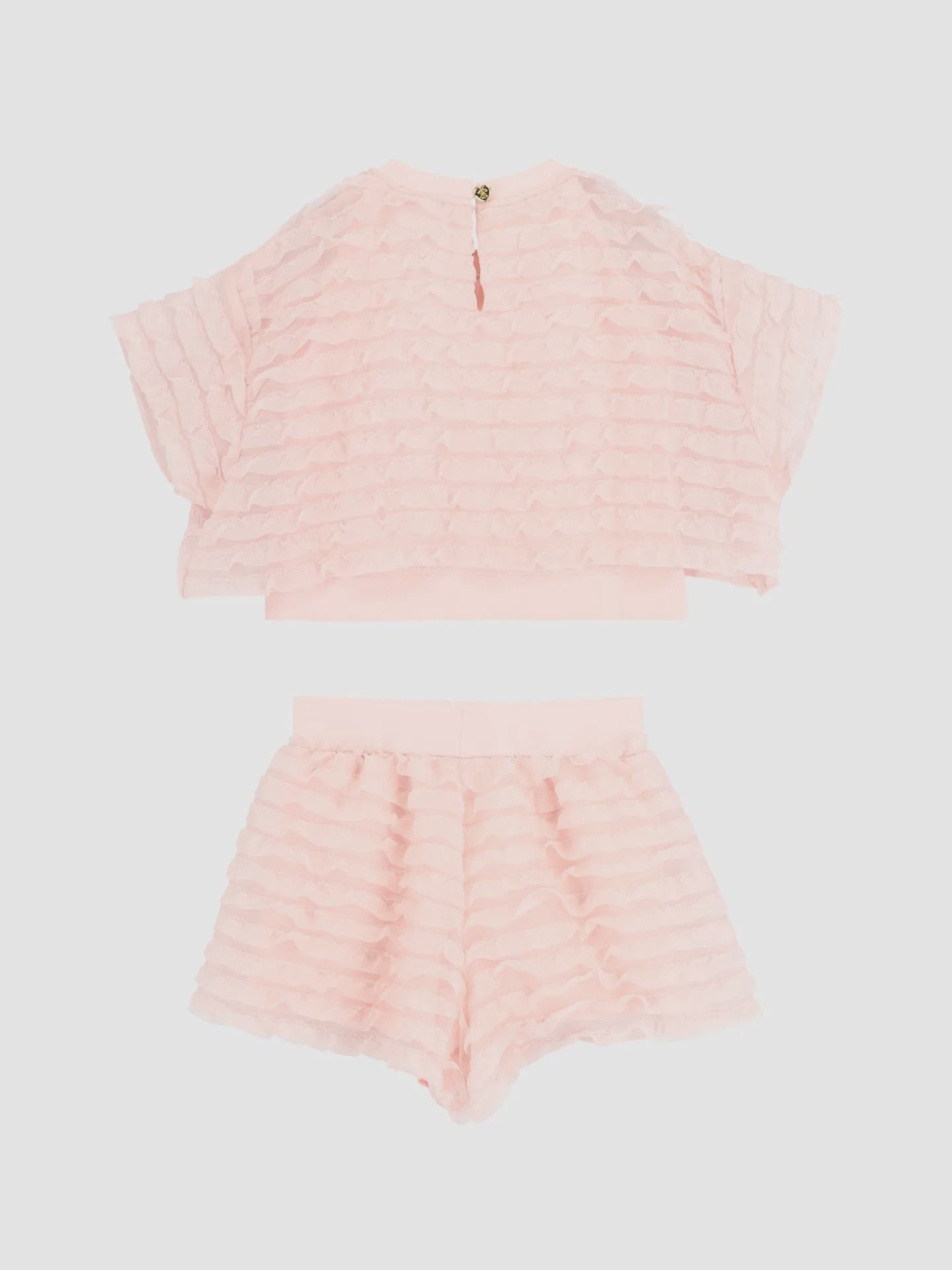 Angel's Face Meisjes Set Shirt Short Natalia Frilly Pale Roze