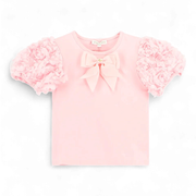 Angel's Face Jena 3D Roses Sleeve Top Fairy Pink