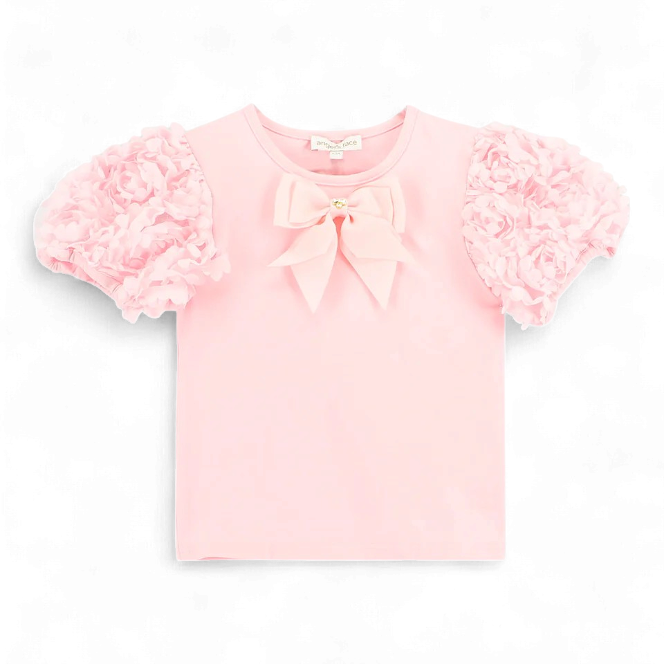 Angel's Face Jena 3D Roses Sleeve Top Fairy Pink
