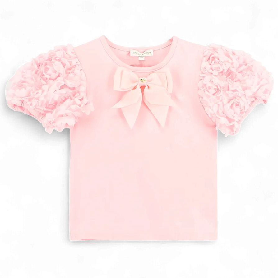 Angel's Face Jena 3D Roses Sleeve Top Fairy Pink