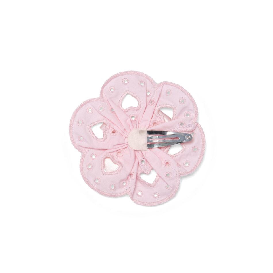 Little A Ollie engels borduurwerk haarknip (Pink Blossom)