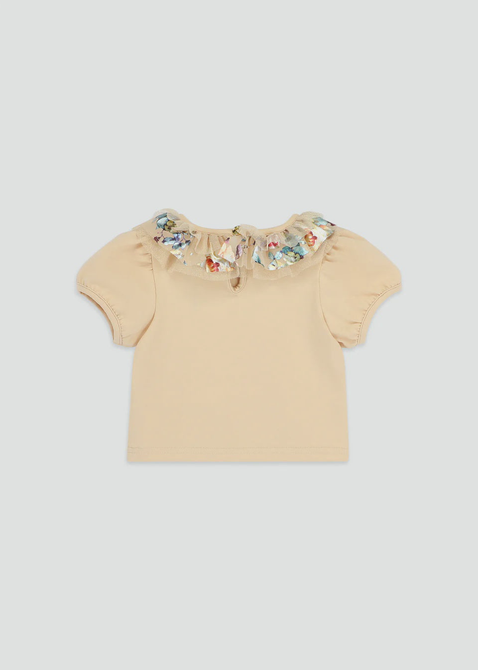 Angel's face Enid Foil Print Collar Baby Top Gold