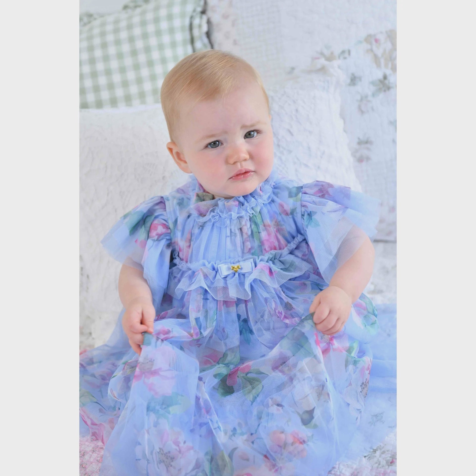 Angel's face wendy garden flower tulle baby dress