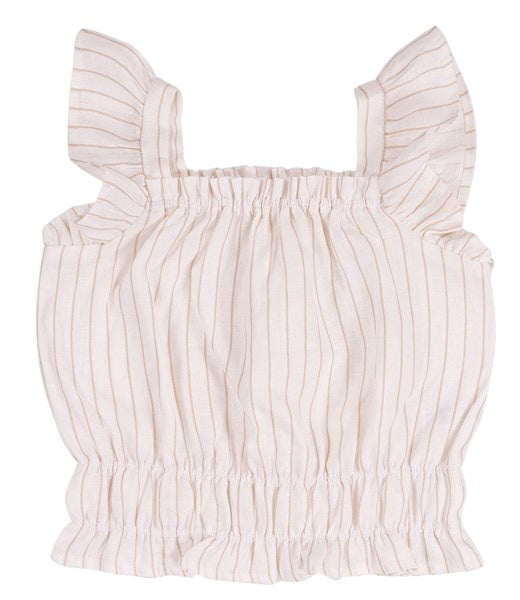 EMC meisjes top beige gestreept