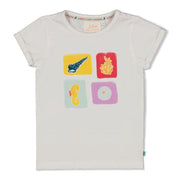 Jubel T-shirt - Lazy Lagoon wit