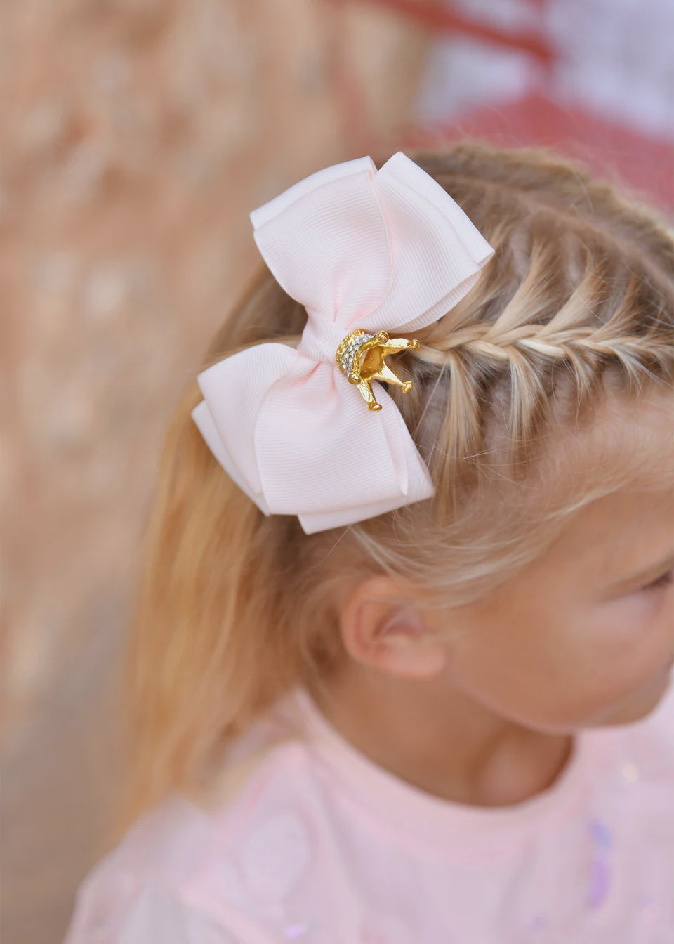 Angel's face haarstik clip licht roze
