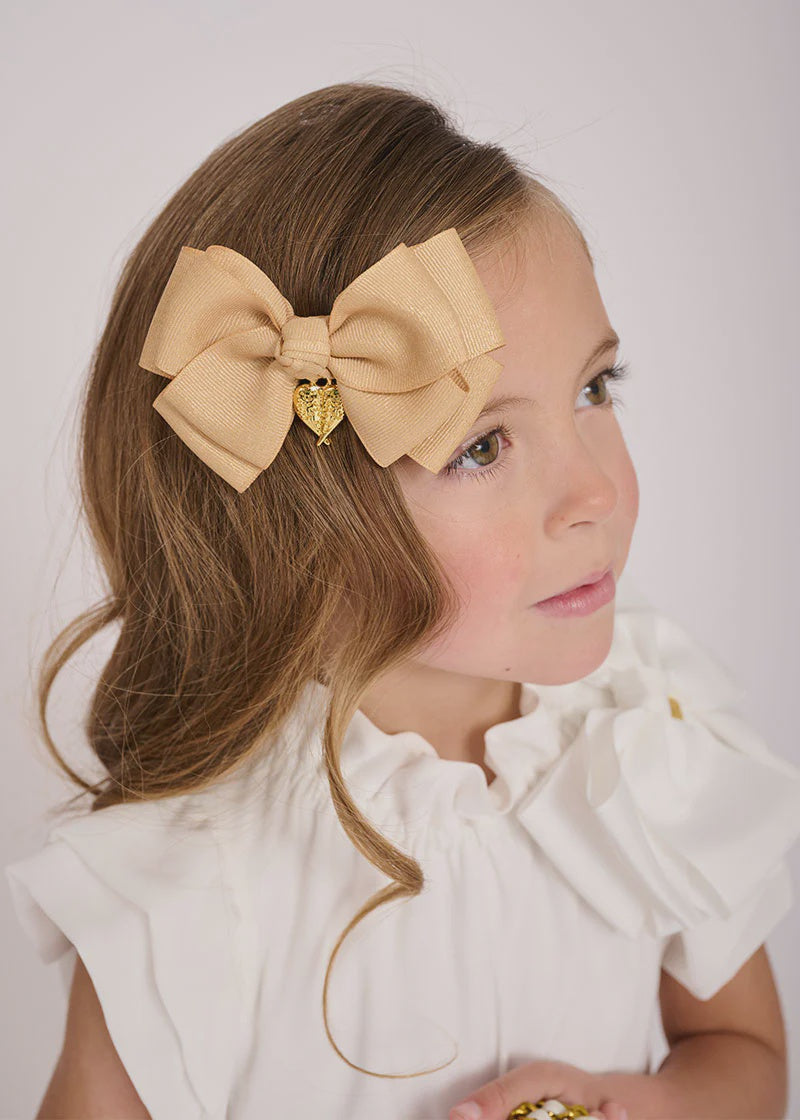 Angel's face haarstrik clip metallic gold