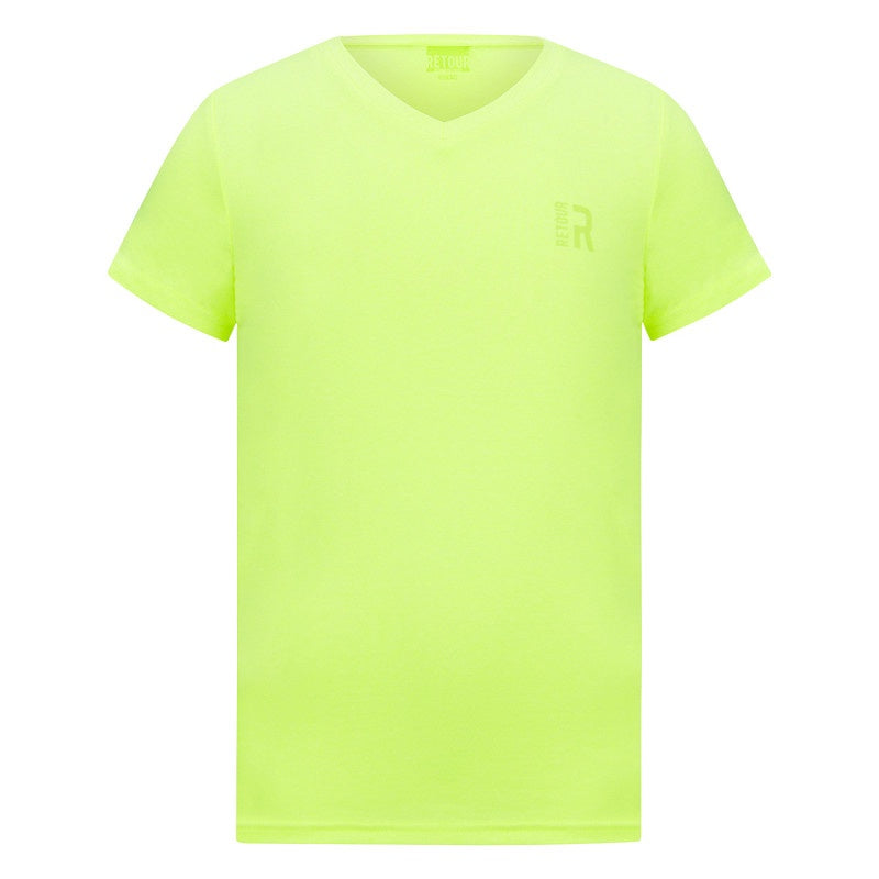 Retour jongens t-shirt neon geel