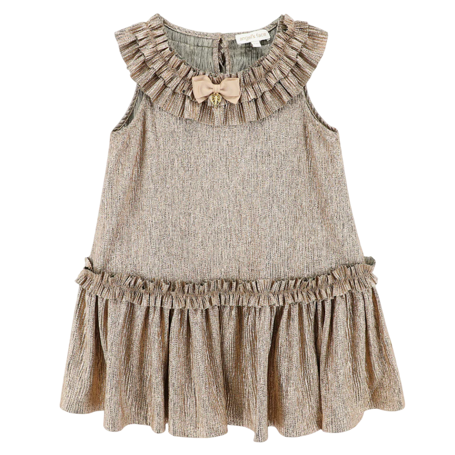 Angel's Face  Ember Pleated Dress Gold