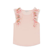 Angel’s Face Toni Ruffle Trim Top Peach Primrose