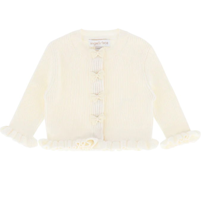 Angel's face Tyler Baby Ribbed Cardigan Vanilla