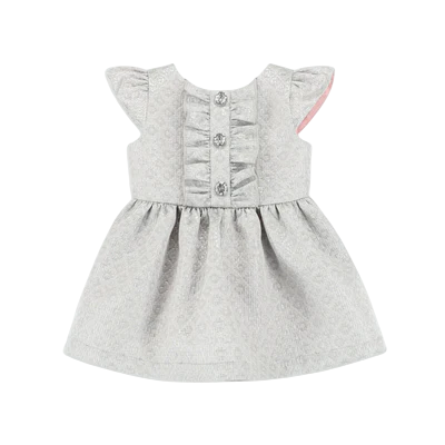 Angels Face Rhiannon Baby Jacquard Dress Platinum