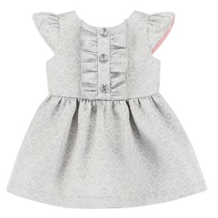 Angels Face Rhiannon Baby Jacquard Dress Platinum