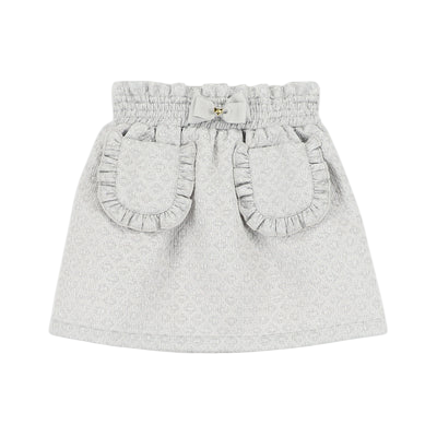 Angels Face Cracker Frill Jacquard Skirt Platinum