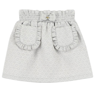 Angels Face Cracker Frill Jacquard Skirt Platinum