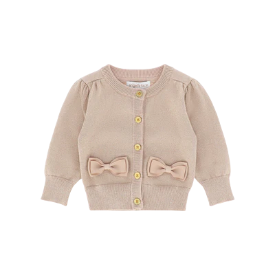 Angels Face Nikki Metallic Baby Cardigan Gold