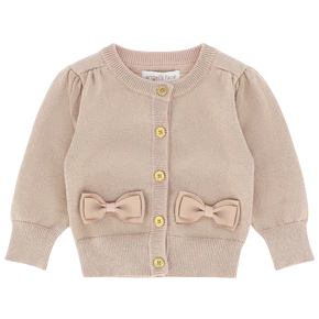 Angels Face Nikki Metallic Baby Cardigan Gold