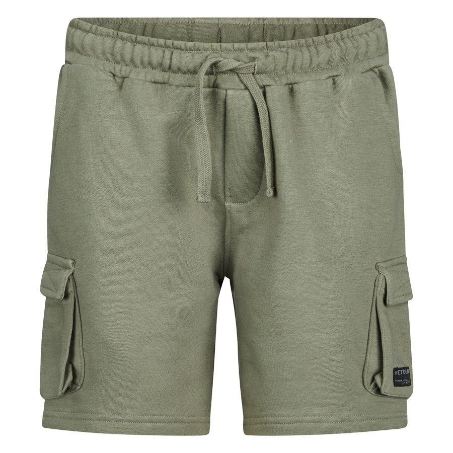 Retour jongens korte broek Apollo army groen