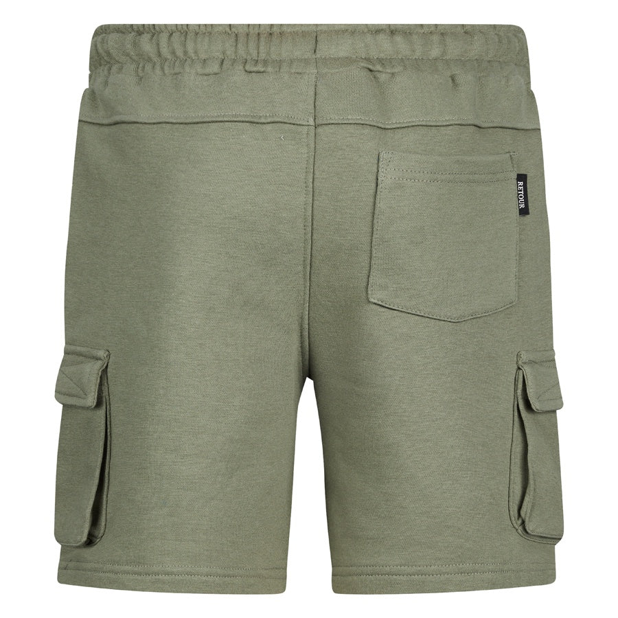 Retour jongens korte broek Apollo army groen