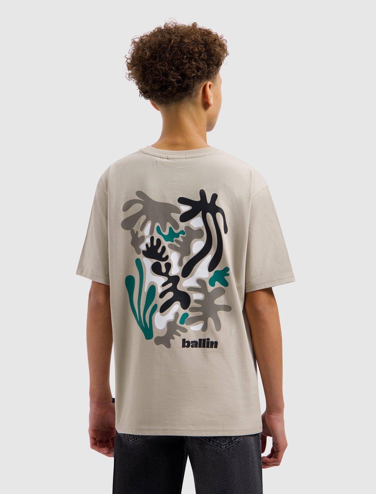 Ballin Junior Abstract Sea Creatures T-shirt taupe