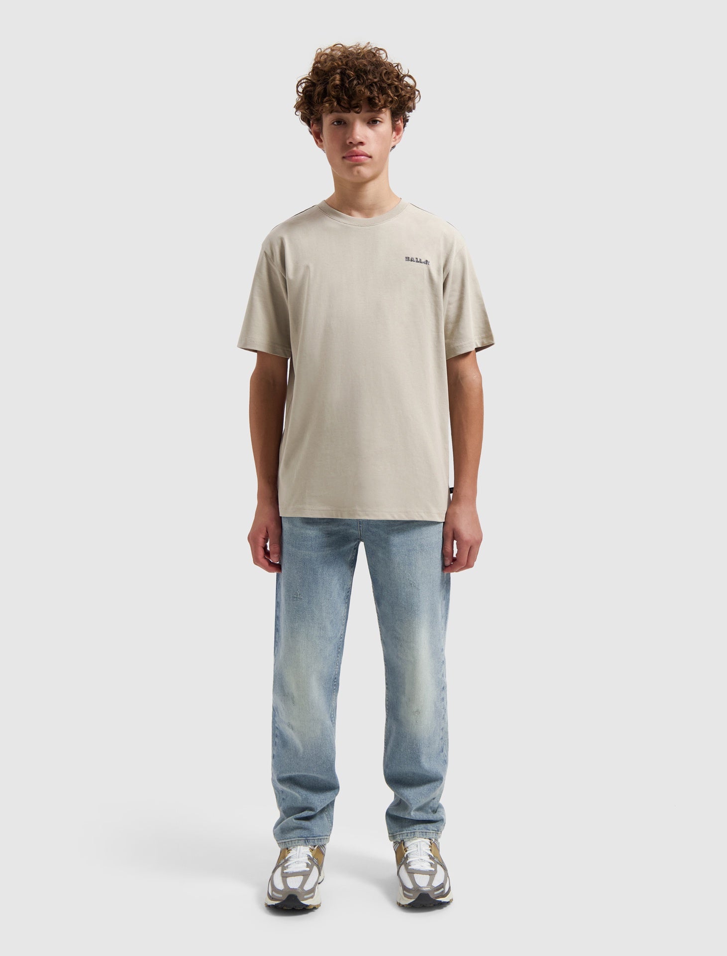 Ballin Junior Watercolor Logo T-shirt taupe