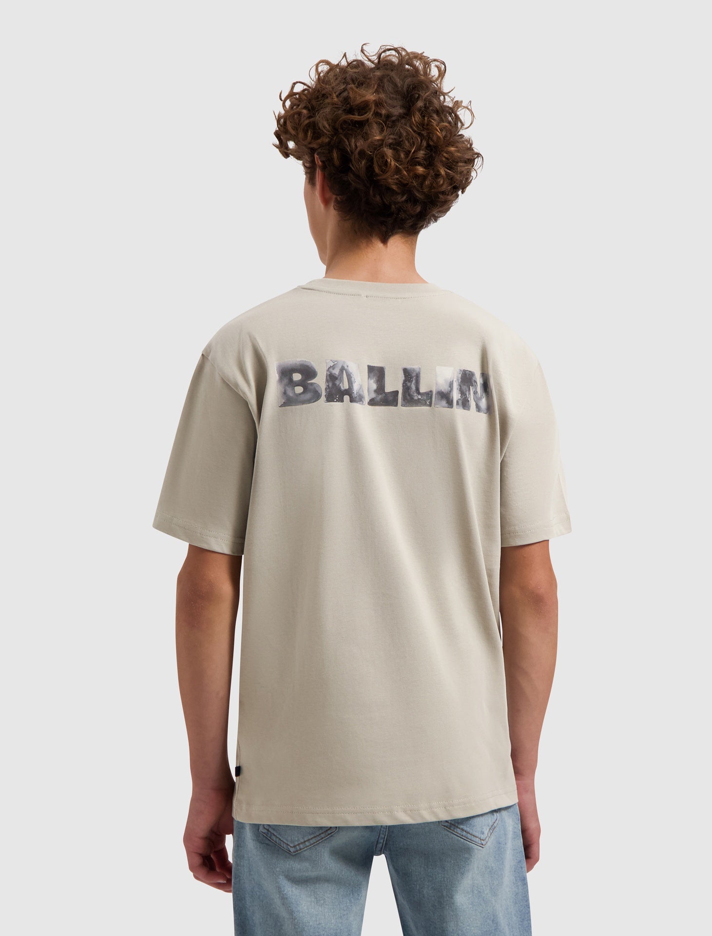 Ballin Junior Watercolor Logo T-shirt taupe