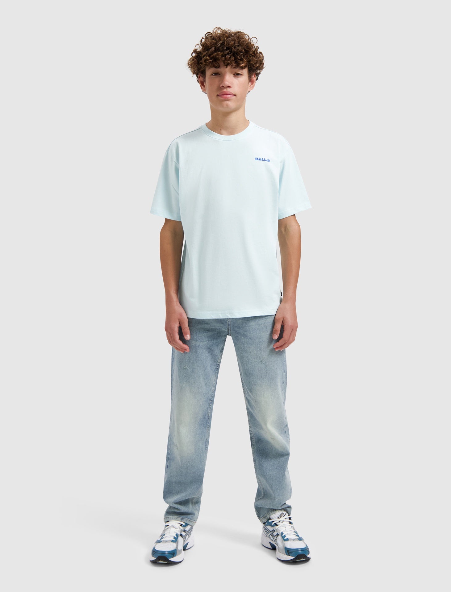 Ballin Junior Watercolor Logo T-shirt licht blauw