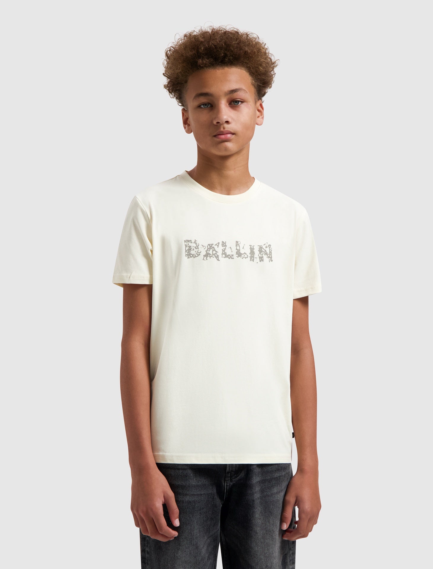 Ballin Junior Stamped Logo T-shirt ecru