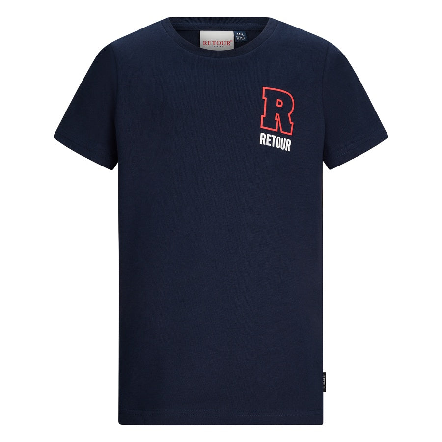 Retour jongens t-shirt donker blauw Bennith