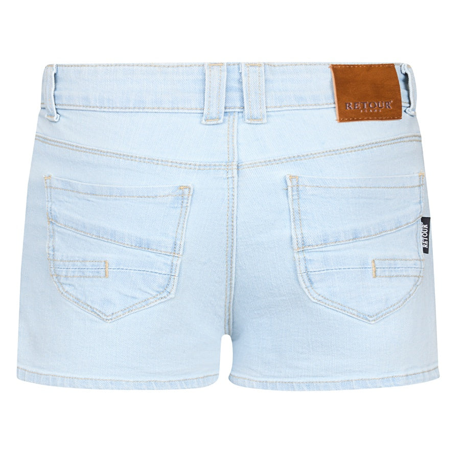 Retour meisjes korte broek denim licht blauw Mette
