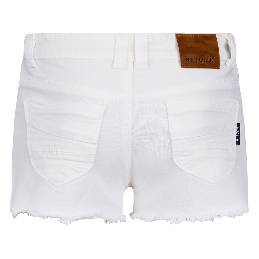 Retour meisjes korte broek denim wit Sevran