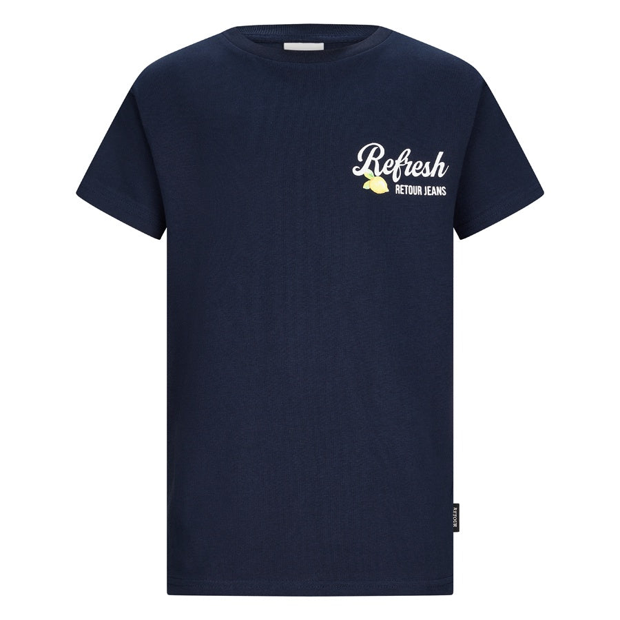 Retour jongens tshirt Raoul donker blauw