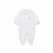 Baby Gi jongens boxpakje wit/blauw paard