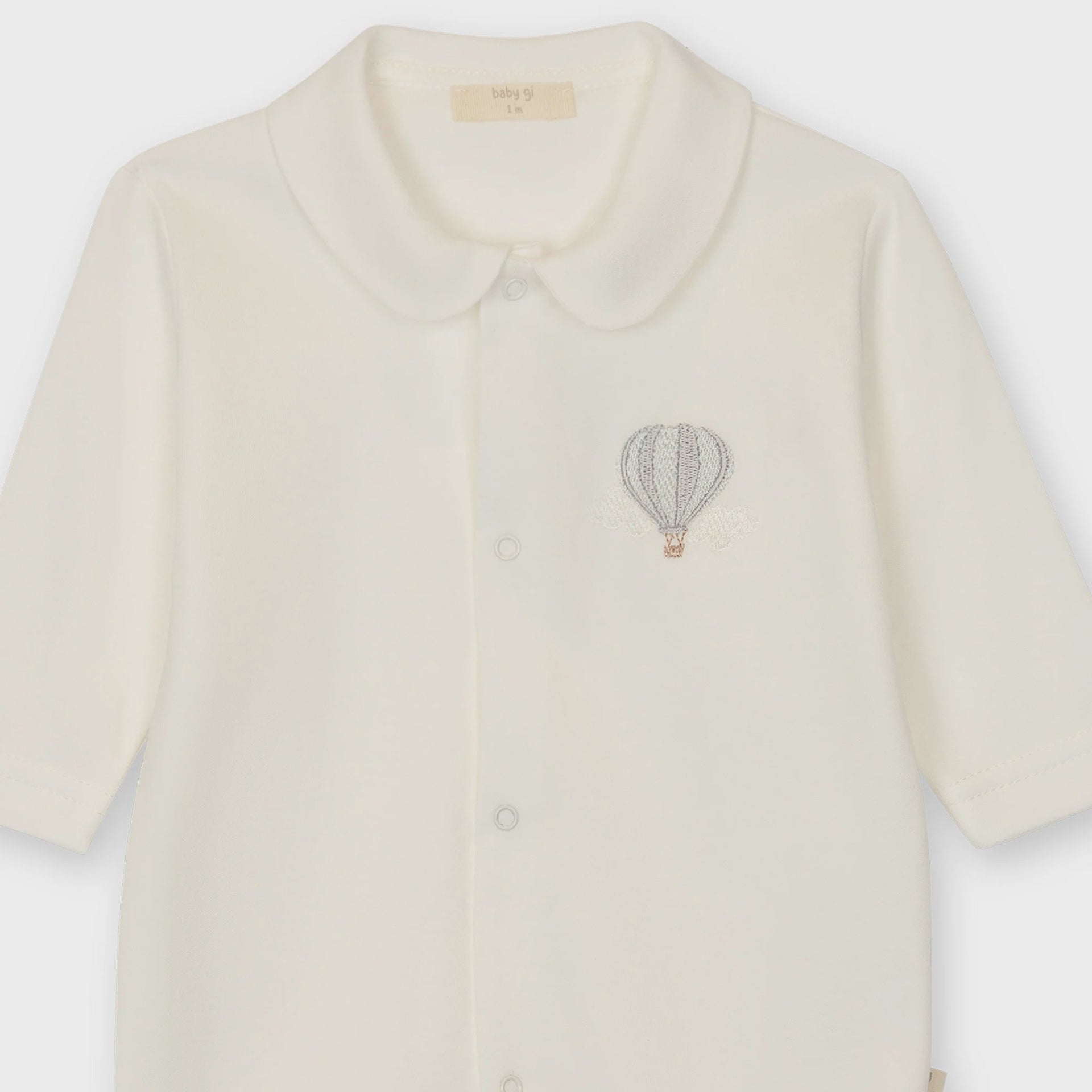 Baby Gi jongens boxpakje wit/blauw luchtballon