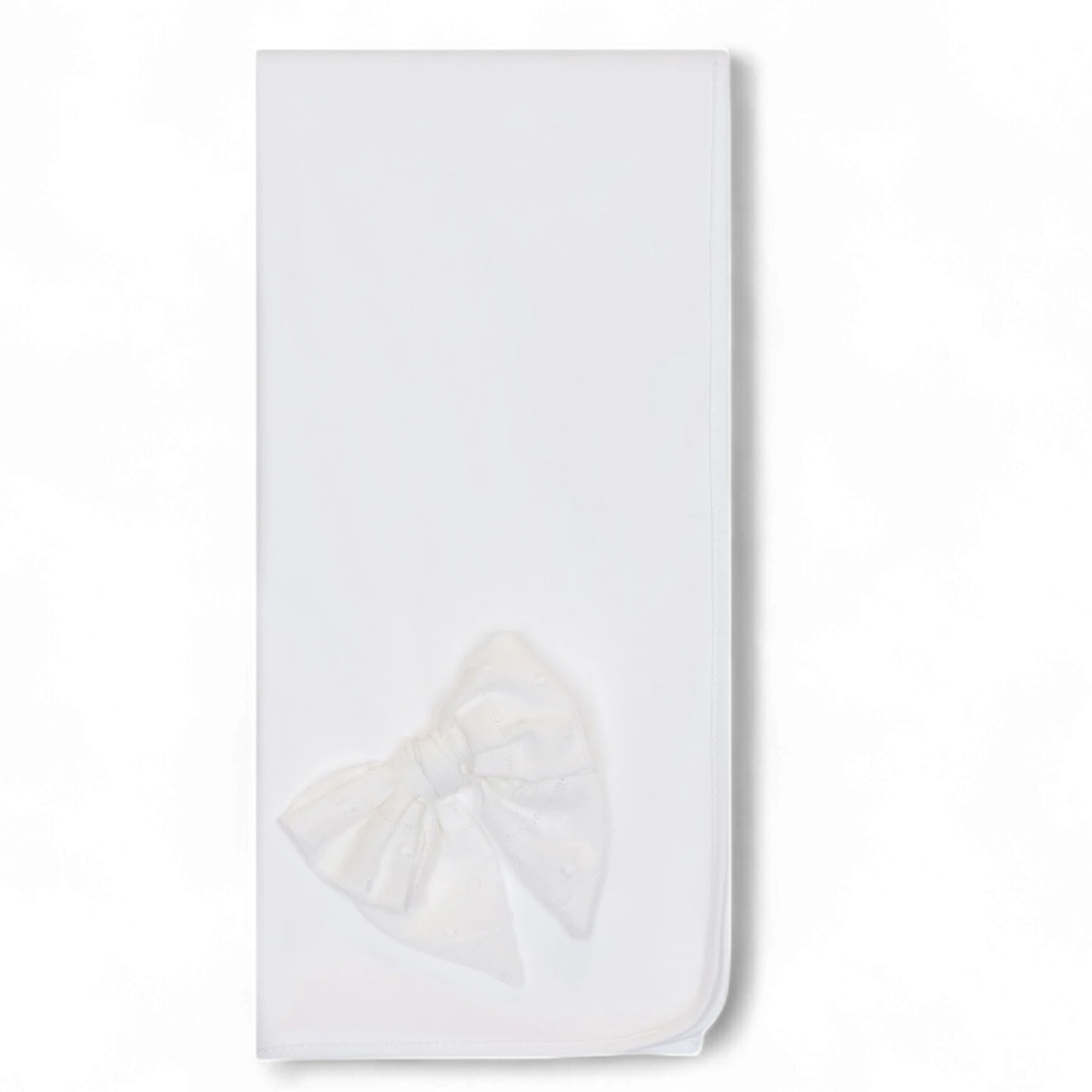 Baby Gi omslagdoek wit kant strik
