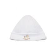 Baby Gi muts paard wit/blauw