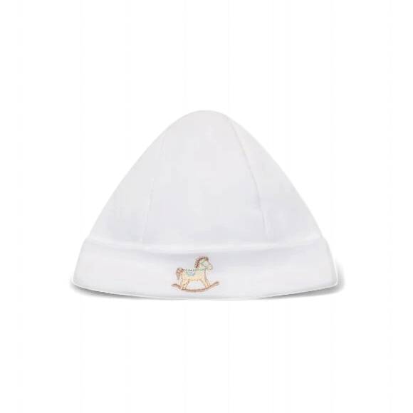 Baby Gi muts paard wit/blauw