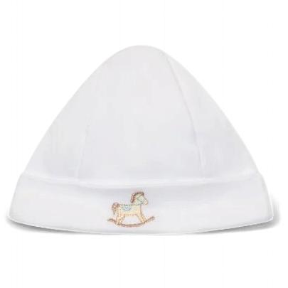 Baby Gi muts paard wit/blauw