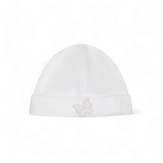 Baby Gi muts vlinder roze/wit