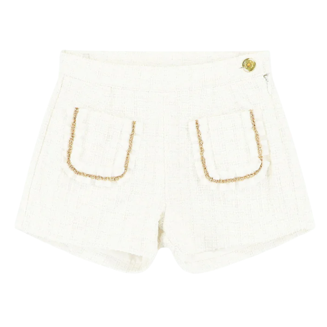 Angel’s Face Nessa Tweed Shorts Snowdrop