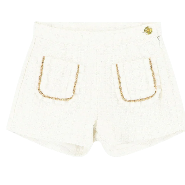 Angel’s Face Nessa Tweed Shorts Snowdrop