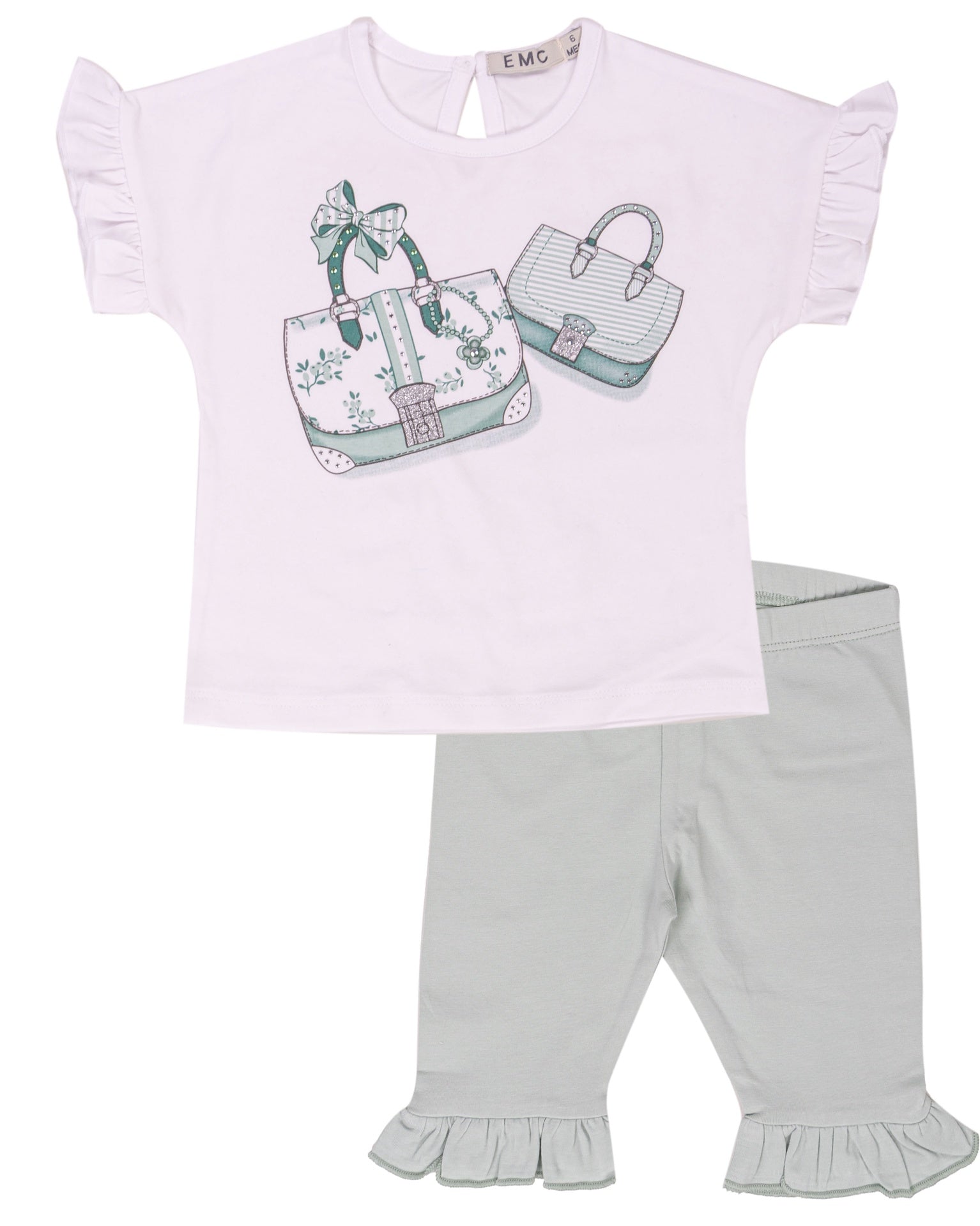 EMC baby meisjes set mint tas