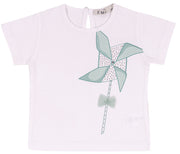 EMC baby meisjes shirt wit/mint