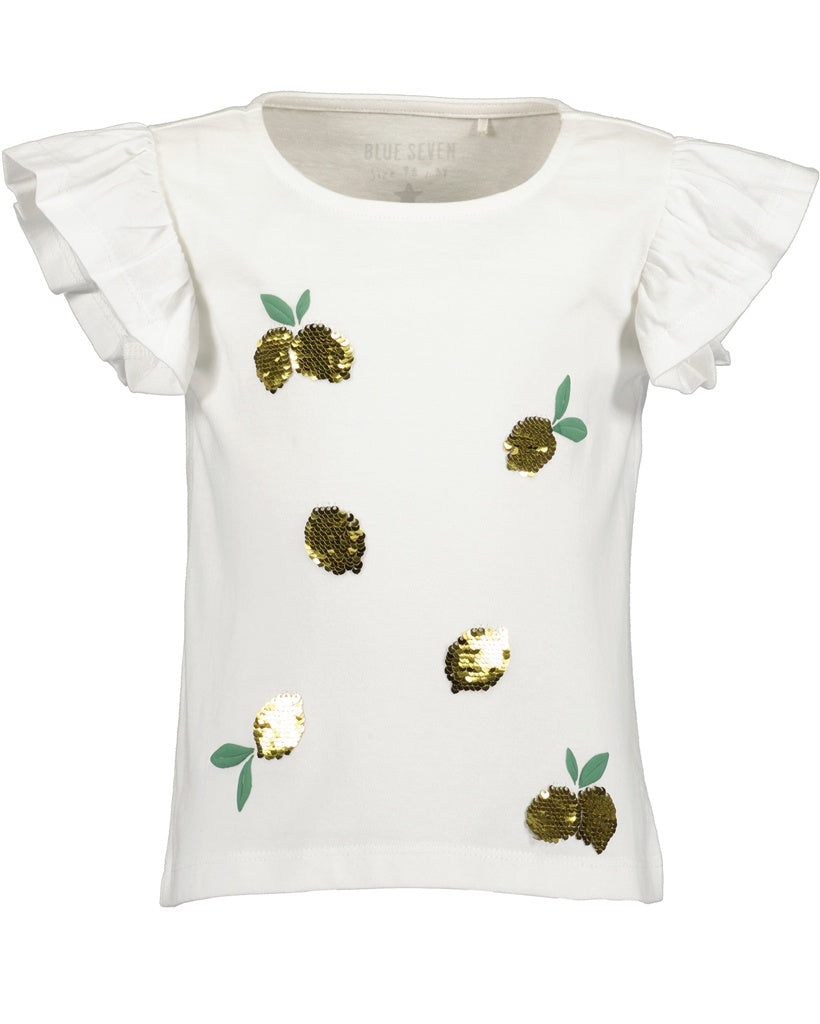 Blue Seven meisjes tshirt citroen wit