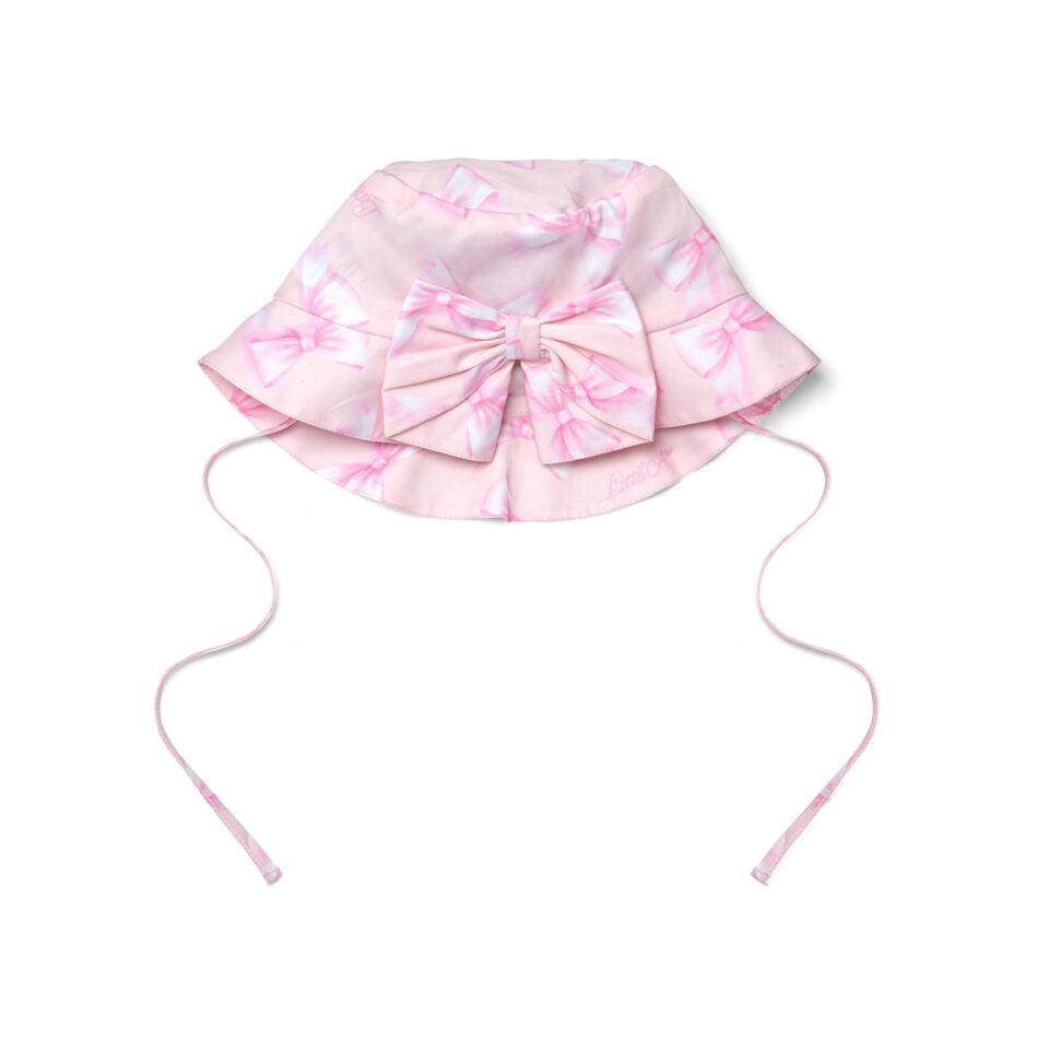 Little A Orella strik print zonnehoedje (Pink Blossom)