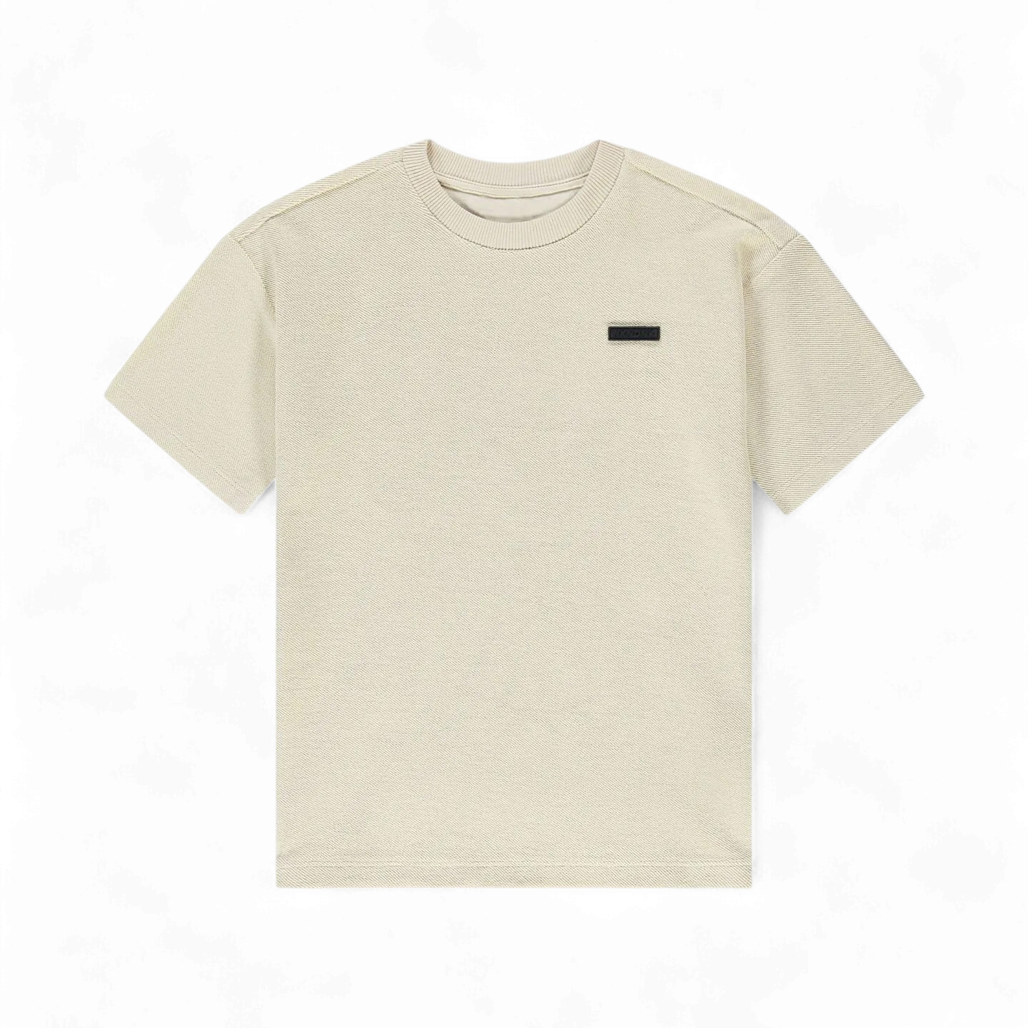 Nik & Nik Oversized T-shirt met logo patch beige