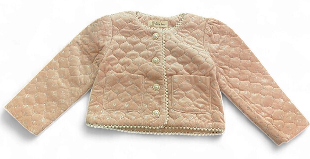 Kidsfun meisjes jasje roze glitter/parels